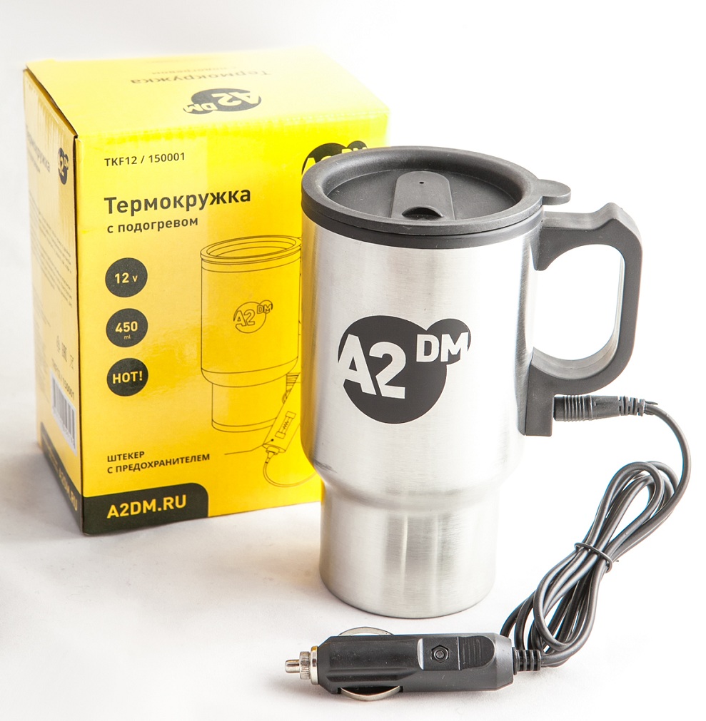 Термокружка с подогревом A2DM от прикуривателя 12В