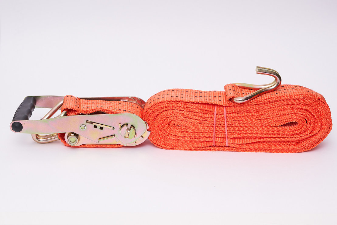 А2ДМ Стяжка груза с храповиком 196мм, 12м, шир. ленты 50мм, 2500/5000кг, пакет.